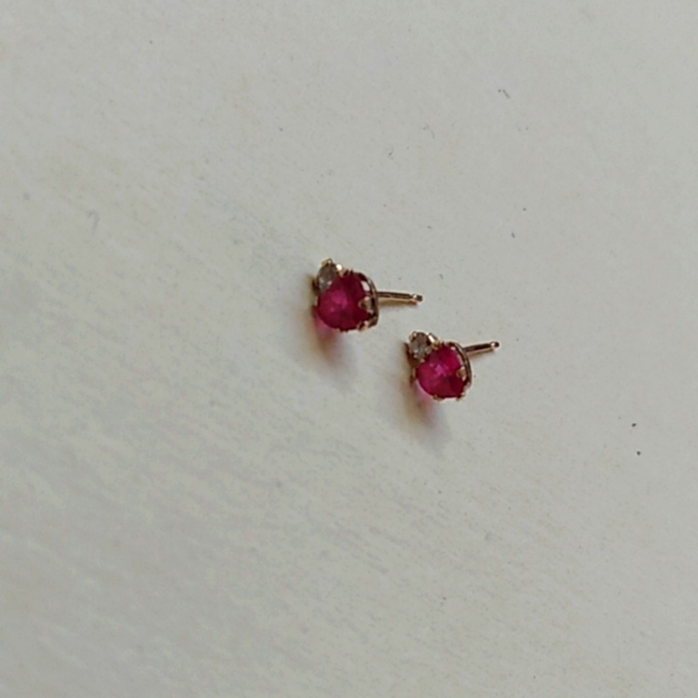 10k Yellow Gold Gem Studs
